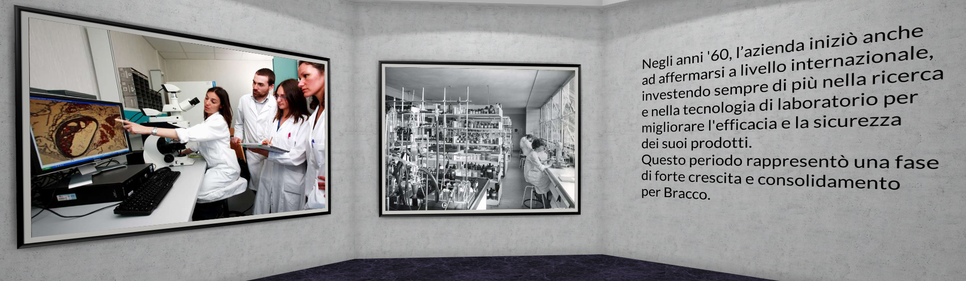 Laboratori Bracco anni '60 e Odierni